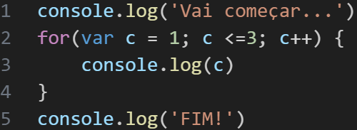 FOR Exemplo